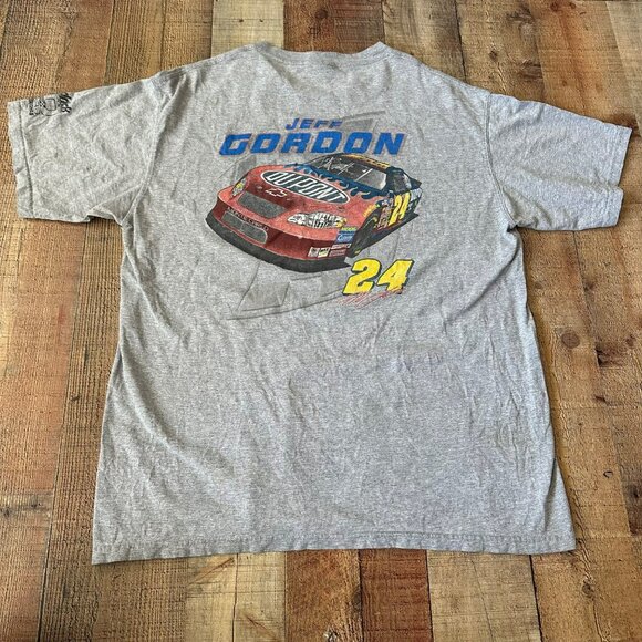 Jeff Gordon Chase Authentics NASCAR Gray T-Shirt Size L Cotton Graphic Tee - Picture 5 of 10